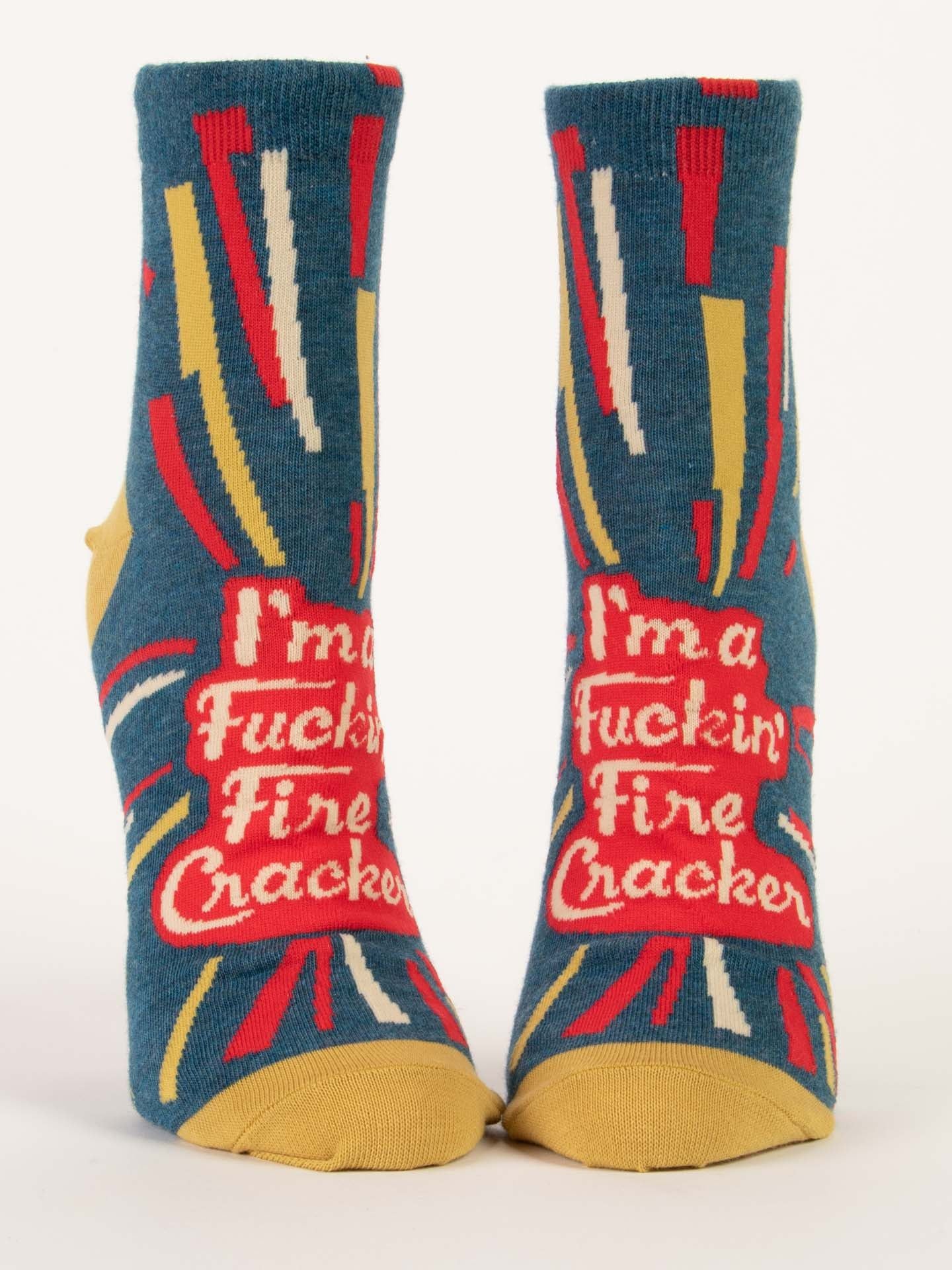 I'm A Fuckin' Firecracker Women's Ankle Socks-Apparel > Apparel & Accessories > Clothing > Underwear & Socks-Quinn's Mercantile