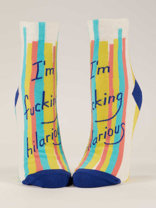 I'm Fucking Hilarious Ankle Socks-Apparel > Apparel & Accessories > Clothing > Underwear & Socks-Quinn's Mercantile