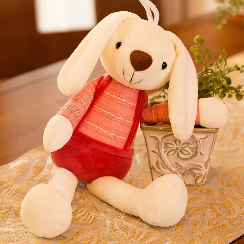 Rabbit Plush Toy Doll-Baby Boutique > Toys & Games > Toys > Dolls, Playsets & Toy Figures > Stuffed Animals-Red-Quinn's Mercantile