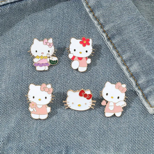 Hello Kitty Enamel Pin-Apparel & Accessories > Jewelry > Brooches & Lapel Pins-Quinn's Mercantile