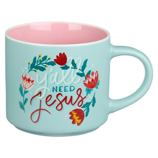Y'all Need Jesus Ceramic Coffee Mug-Tableware > Home & Garden > Kitchen & Dining > Tableware > Drinkware > Mugs-Quinn's Mercantile