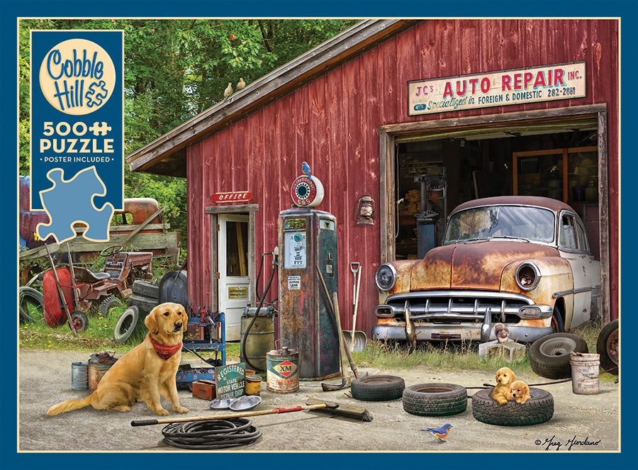 Auto Repair | 500 Piece Puzzle-Toys & Games > Puzzles-Quinn's Mercantile