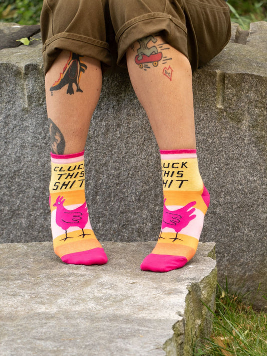 Cluck This Shit Women's Ankle Socks-Apparel > Apparel & Accessories > Clothing > Underwear & Socks-Quinn's Mercantile