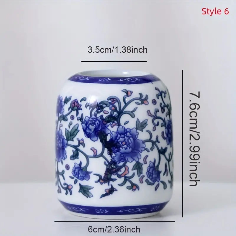 Blue and White Bud Vase-For the Home > Home & Garden > Decor > Vases-Quinn's Mercantile