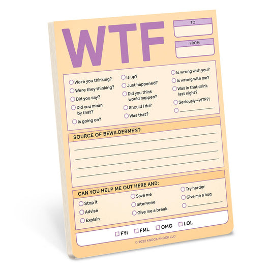 WTF Nifty Note Pad-Office Supplies > General Office Supplies > Paper Products > Notebooks & Notepads-Quinn's Mercantile