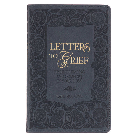 Letters to Grief Gray Faux Leather Gift Book-Religious & Ceremonial > book-Quinn's Mercantile