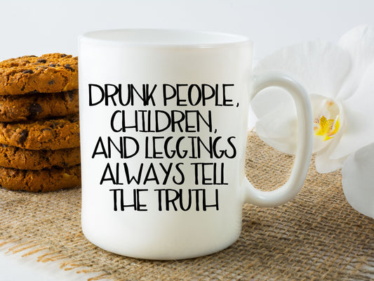 Drunk People, Children, Leggings Coffee Mug