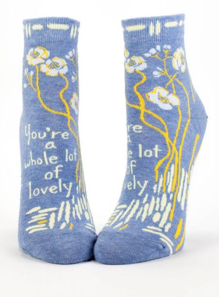You're a Whole Lot of Lovely Women's Ankle Socks-Apparel > Apparel & Accessories > Clothing > Underwear & Socks-Whole Lotta Lovely-Quinn's Mercantile