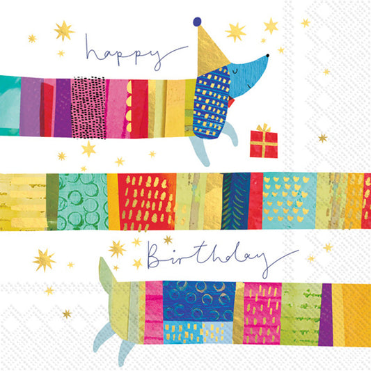 Birthday Dog Cocktail Napkins-Textiles > Home & Garden > Household Supplies > Household Paper Products > Napkins-Birthday Dog-Quinn's Mercantile