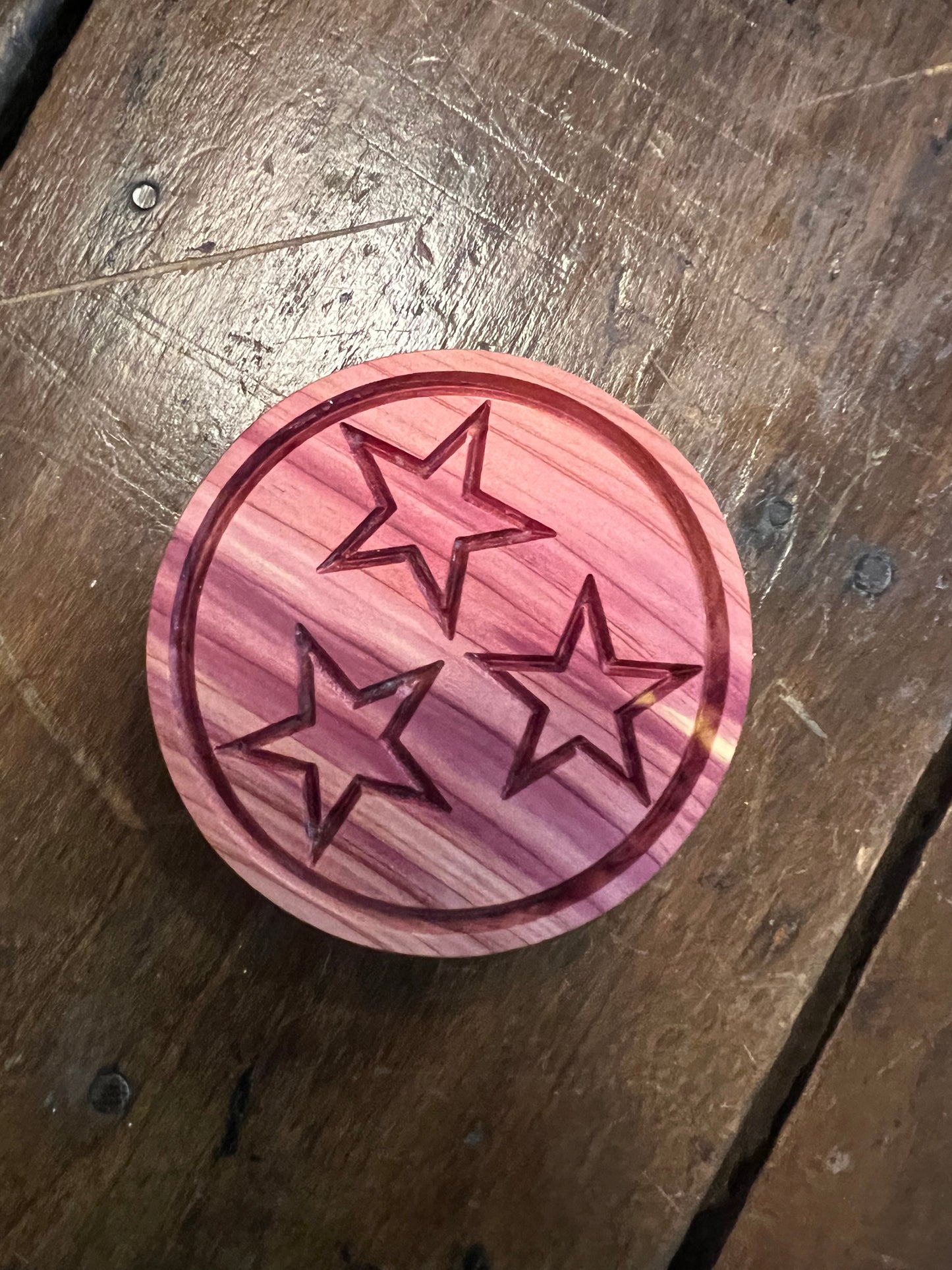 Handcrafted Tennessee Tri Star Magnet-handmade > Home & Garden > Kitchen & Dining > Barware > Coasters-Quinn's Mercantile
