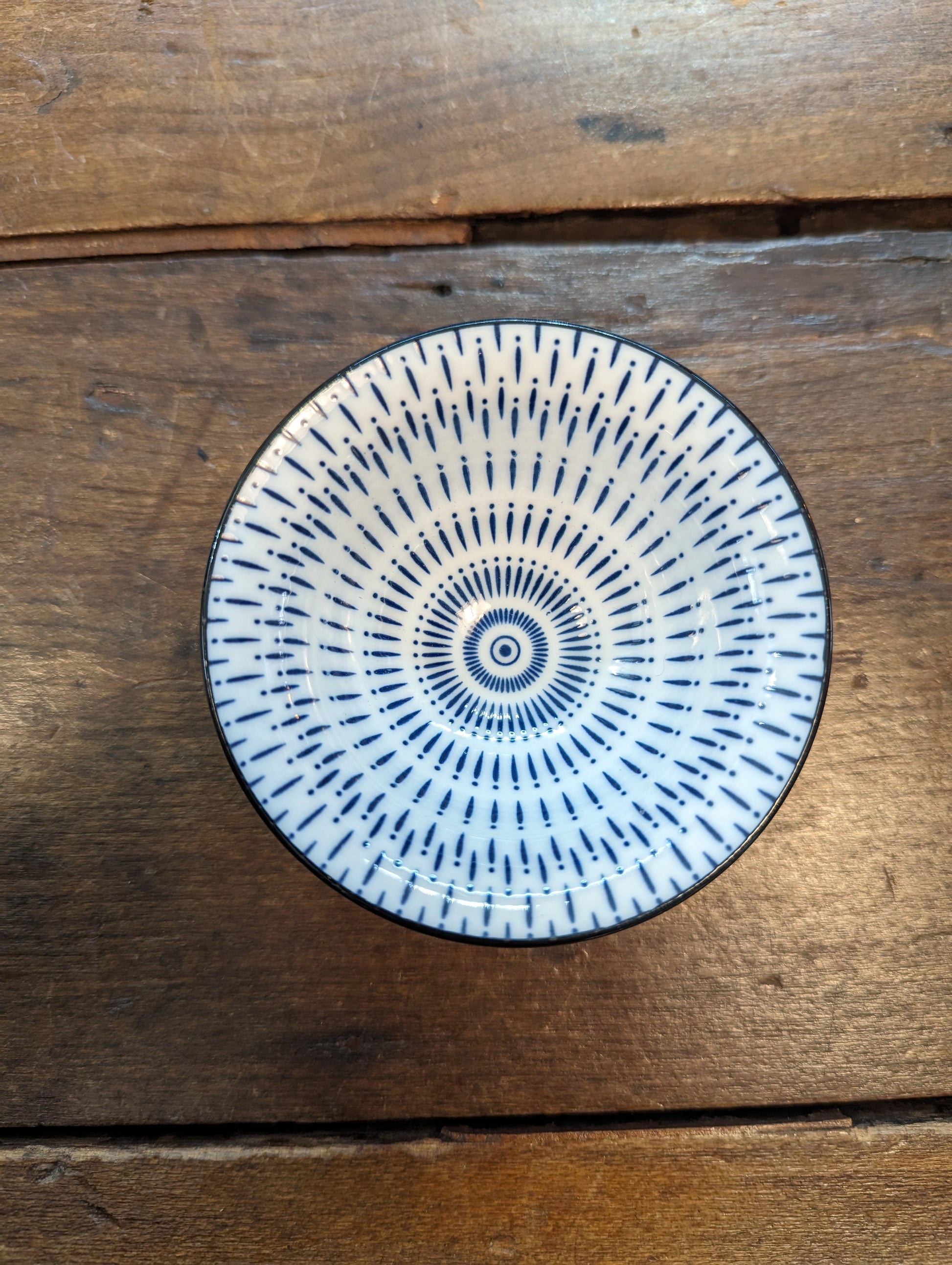 Blue and White Ceramic Mini Dish/Cup
