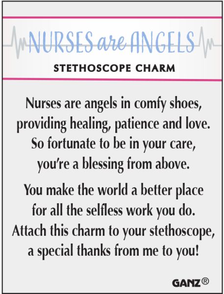Nurses Are Angels Stethoscope Charms