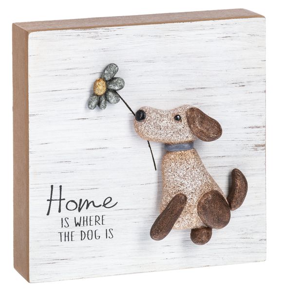 Pebble Dogs Box Plaques-Wall Decor > Home & Garden > Decor > Artwork-Life-Quinn's Mercantile