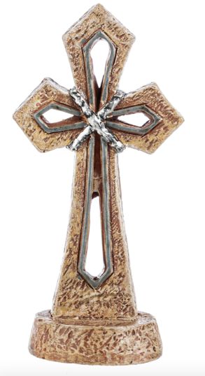 Cross of Faith Figurine-Home & Garden > Decor > Figurines-Courage-Quinn's Mercantile