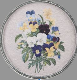 Round Floral Wall Decor-Wall Decor > Home & Garden > Decor > Artwork-White Yellow and Purple Flowers-Quinn's Mercantile