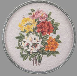 Round Floral Wall Decor-Wall Decor > Home & Garden > Decor > Artwork-Yellow Pink Orange and White Flowers-Quinn's Mercantile