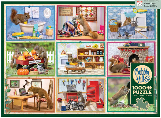 Squirrels at Home | 1000 Piece Puzzle-Games and Puzzles > Toys & Games > Puzzles > Jigsaw Puzzles-Quinn's Mercantile