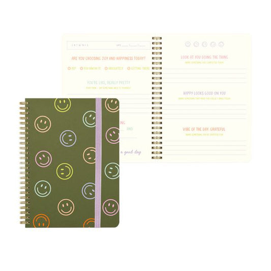 Smiley Mini Gratitude Journal-Office Supplies > General Office Supplies > Paper Products > Notebooks & Notepads-Quinn's Mercantile