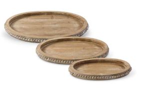 Wooden Oval Trays-For the Home-16"x 9.5"-Quinn's Mercantile