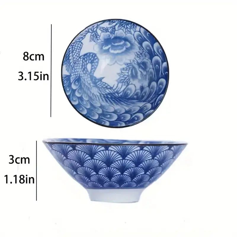 Blue and White Ceramic Mini Dish/Cup-Tableware > Home & Garden > Decor > Decorative Bowls-Quinn's Mercantile