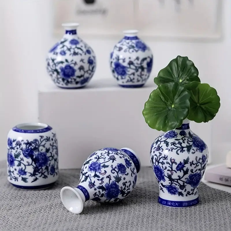 Blue and White Bud Vase-For the Home > Home & Garden > Decor > Vases-Quinn's Mercantile
