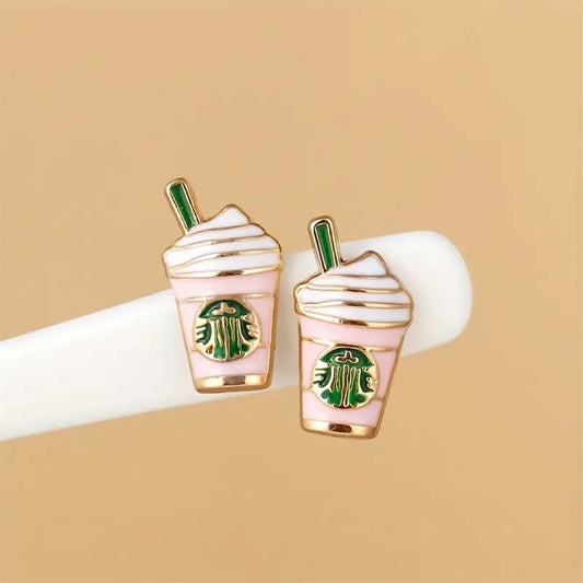 Coffee To Go Stud Earrings-Jewelry > Apparel & Accessories > Jewelry > Earrings-Quinn's Mercantile