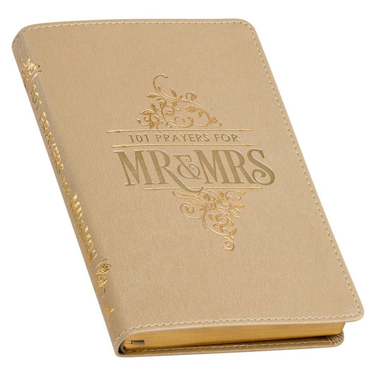101 Prayers for Mr. & Mrs. Gold Faux Leather Prayer Book-Media > Books-Quinn's Mercantile