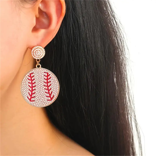 Baseball Earrings-Apparel & Accessories > Jewelry > Earrings-Quinn's Mercantile