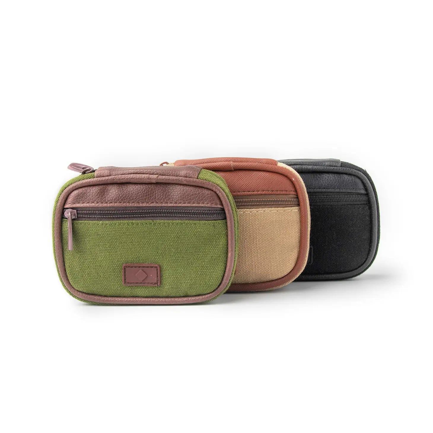 Canvas Pill and Vitamin Case-Luggage & Bags > Luggage Accessories > Travel Bottles & Containers-Tan-Quinn's Mercantile