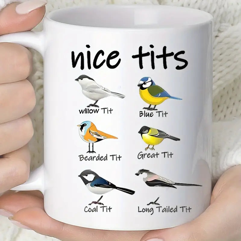Nice Tits Bird Mug-Home & Garden > Kitchen & Dining > Tableware > Drinkware > Mugs-Quinn's Mercantile