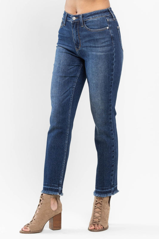 High Waist Released Hem Slim Plus Size Jeans-Apparel & Accessories > Clothing > Pants-14-Quinn's Mercantile