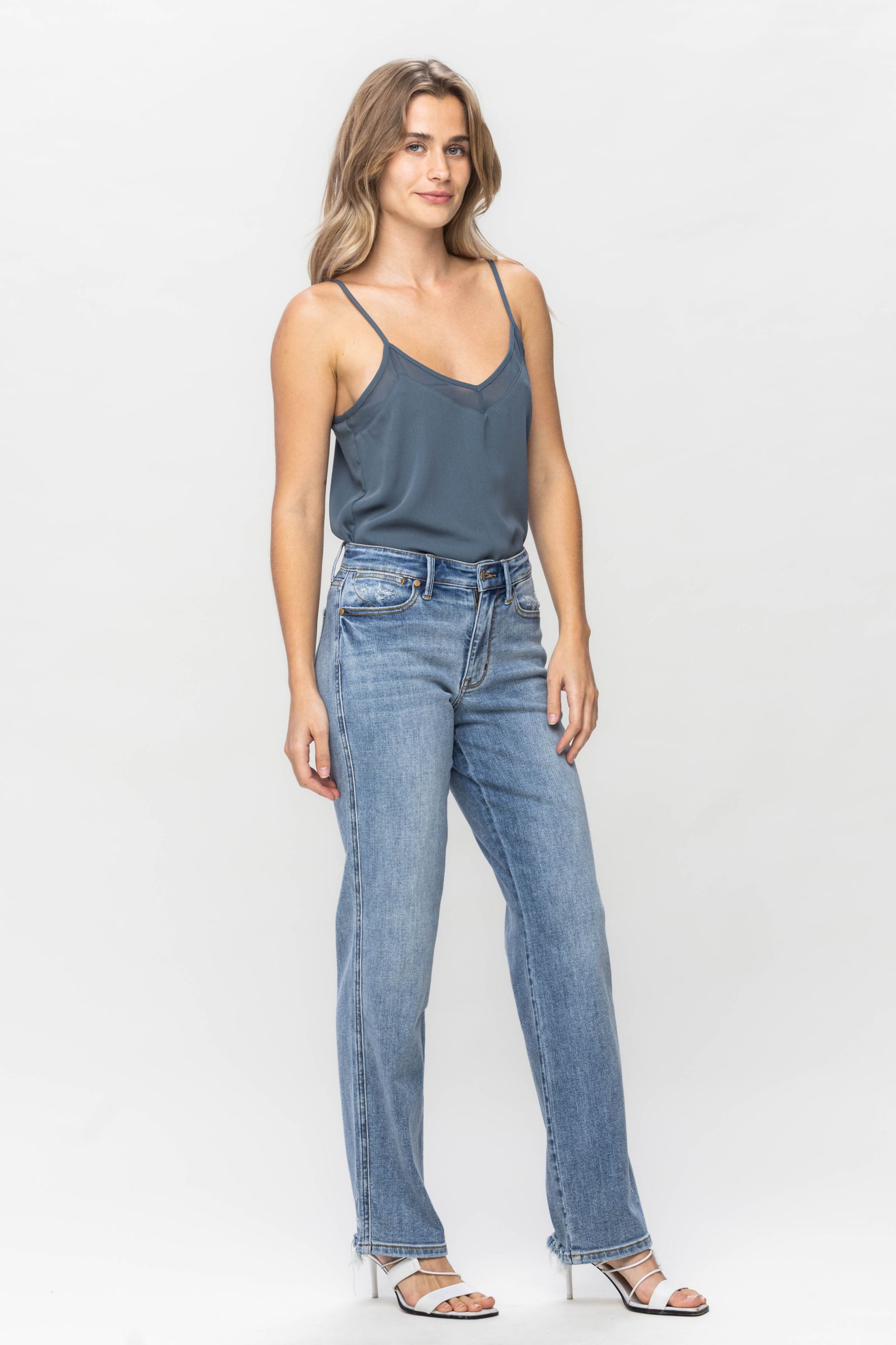 Mid Rise Dad Jean-Apparel > Apparel & Accessories > Clothing > Pants-13-Quinn's Mercantile