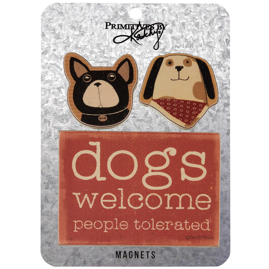 Dogs Welcome Magnet Set