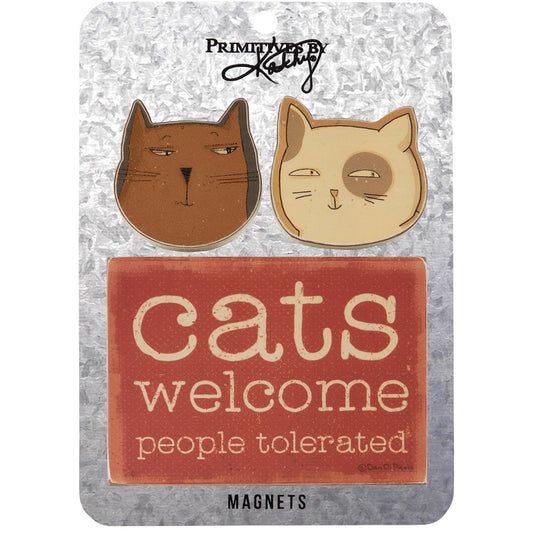 Cats Welcome Magnet Set