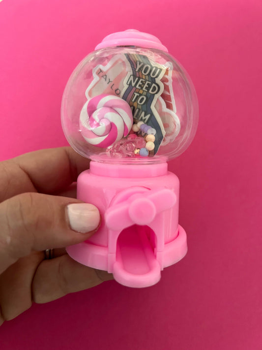 Bubble Gum Machine Taylor Mini Sticker Gift-Decorative Stickers > Arts & Entertainment > Hobbies & Creative Arts > Arts & Crafts > Art & Crafting Materials > Embellishments & Trims > Decorative Stickers-Quinn's Mercantile