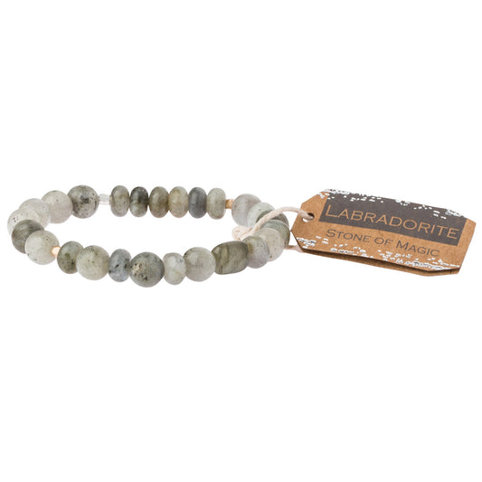 Labradorite Stone Stacking Bracelet-Apparel & Accessories > Jewelry > Bracelets-Quinn's Mercantile