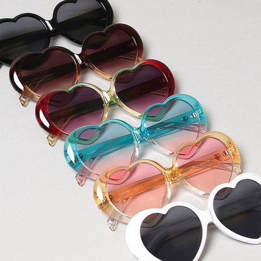 Lovely Heart Shaped Frame Sunglasses-Apparel & Accessories > Clothing Accessories > Sunglasses-White-Quinn's Mercantile