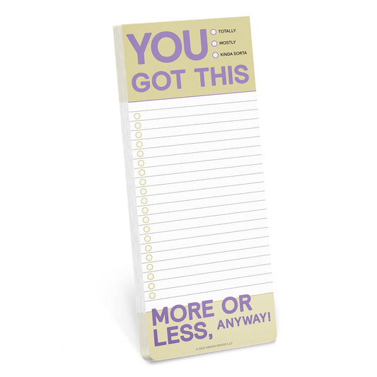 You Got This Make-a-List Pad-Office Supplies > General Office Supplies > Paper Products > Stationery-Quinn's Mercantile