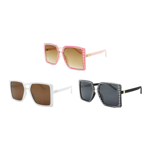 Ladies Square Oversized Sunglasses-Apparel & Accessories > Clothing Accessories > Sunglasses-White-Quinn's Mercantile