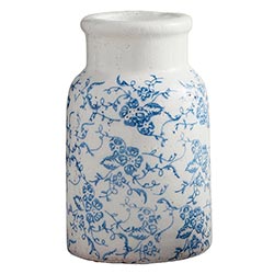 Blue and White Ceramic Jar-For the Home > Home & Garden > Decor > Vases-Medium 6"-Quinn's Mercantile