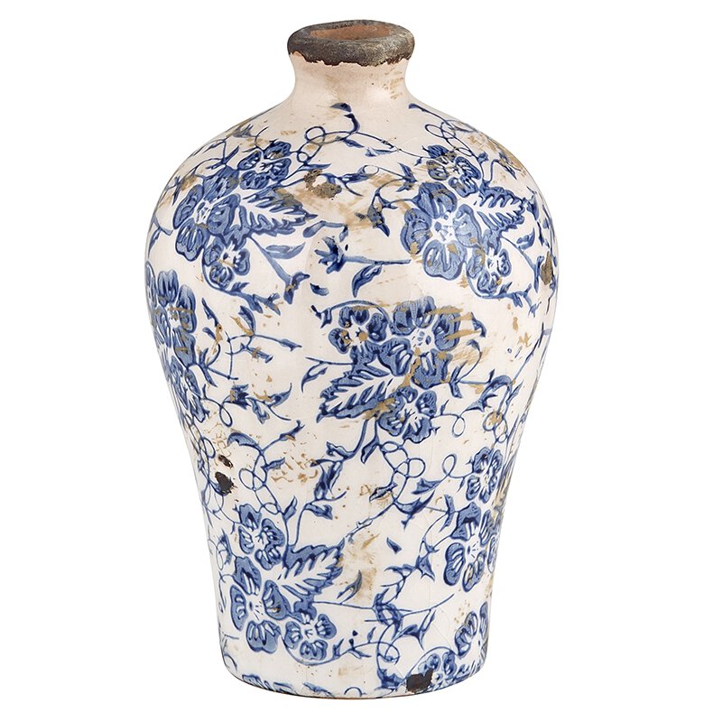 Blue and White Tapered Vases
