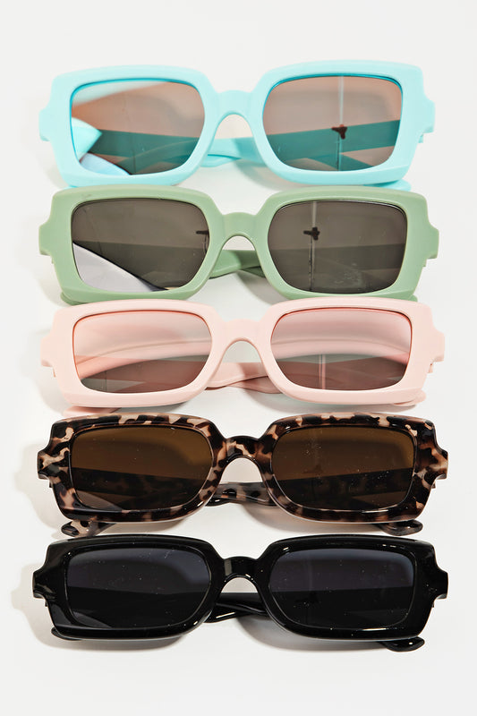 Rectangle Sunglasses-Apparel & Accessories > Clothing Accessories > Sunglasses-Aqua-Quinn's Mercantile