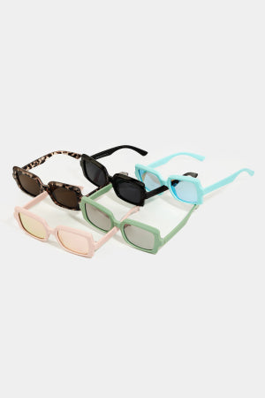 Rectangle Sunglasses-Apparel & Accessories > Clothing Accessories > Sunglasses-Aqua-Quinn's Mercantile