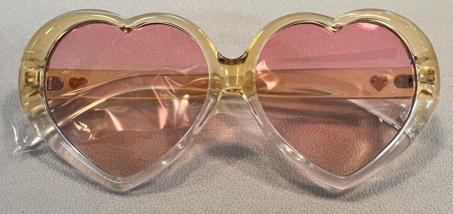 Lovely Heart Shaped Frame Sunglasses-Apparel & Accessories > Clothing Accessories > Sunglasses-Pink-Quinn's Mercantile