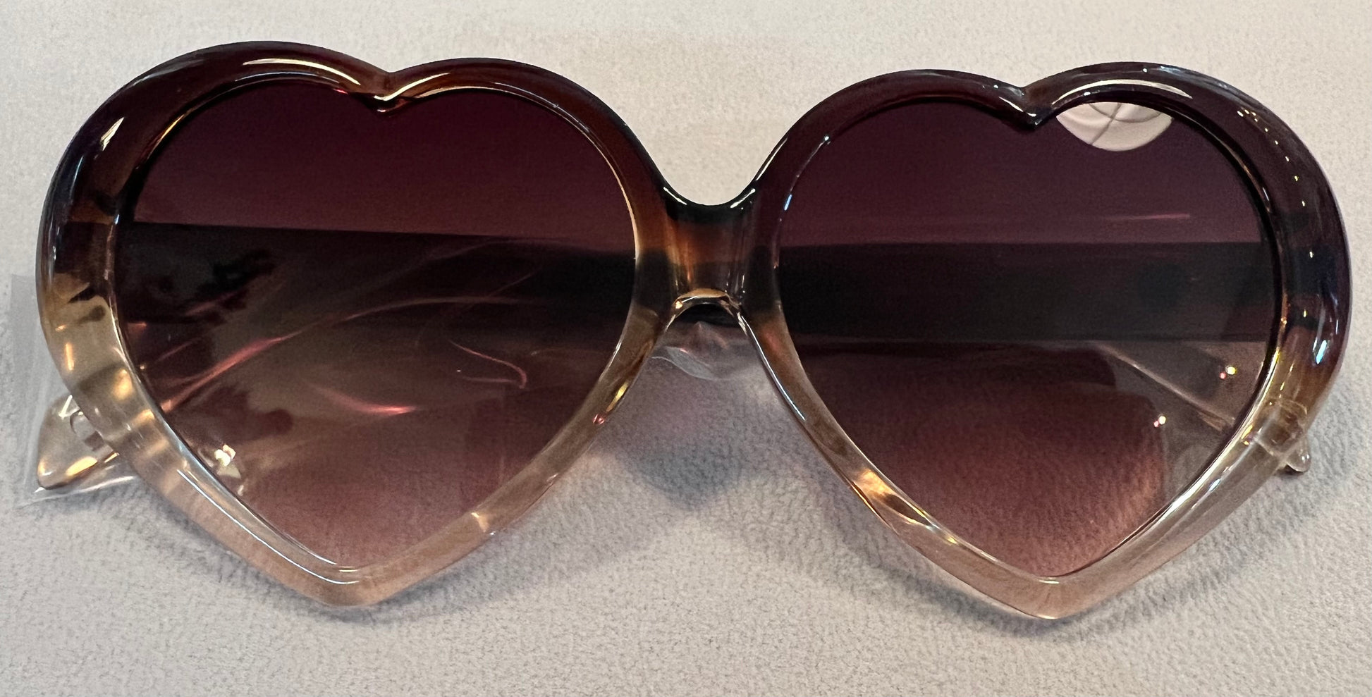 Lovely Heart Shaped Frame Sunglasses-Apparel & Accessories > Clothing Accessories > Sunglasses-Brown-Quinn's Mercantile