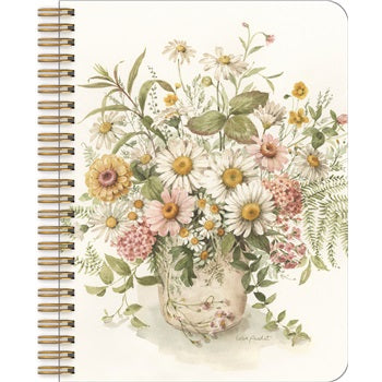 Pink Daisies Medium Notebook-Home Office > Office Supplies > General Office Supplies > Paper Products > Notebooks & Notepads-Quinn's Mercantile