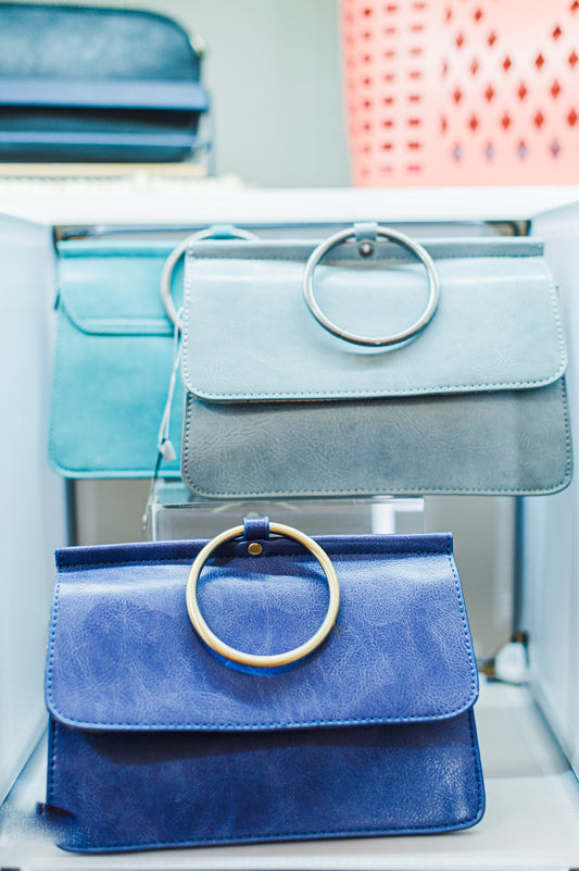 Aria Ring Bag-Apparel & Accessories > Handbag & Wallet Accessories-Blueberry-Quinn's Mercantile
