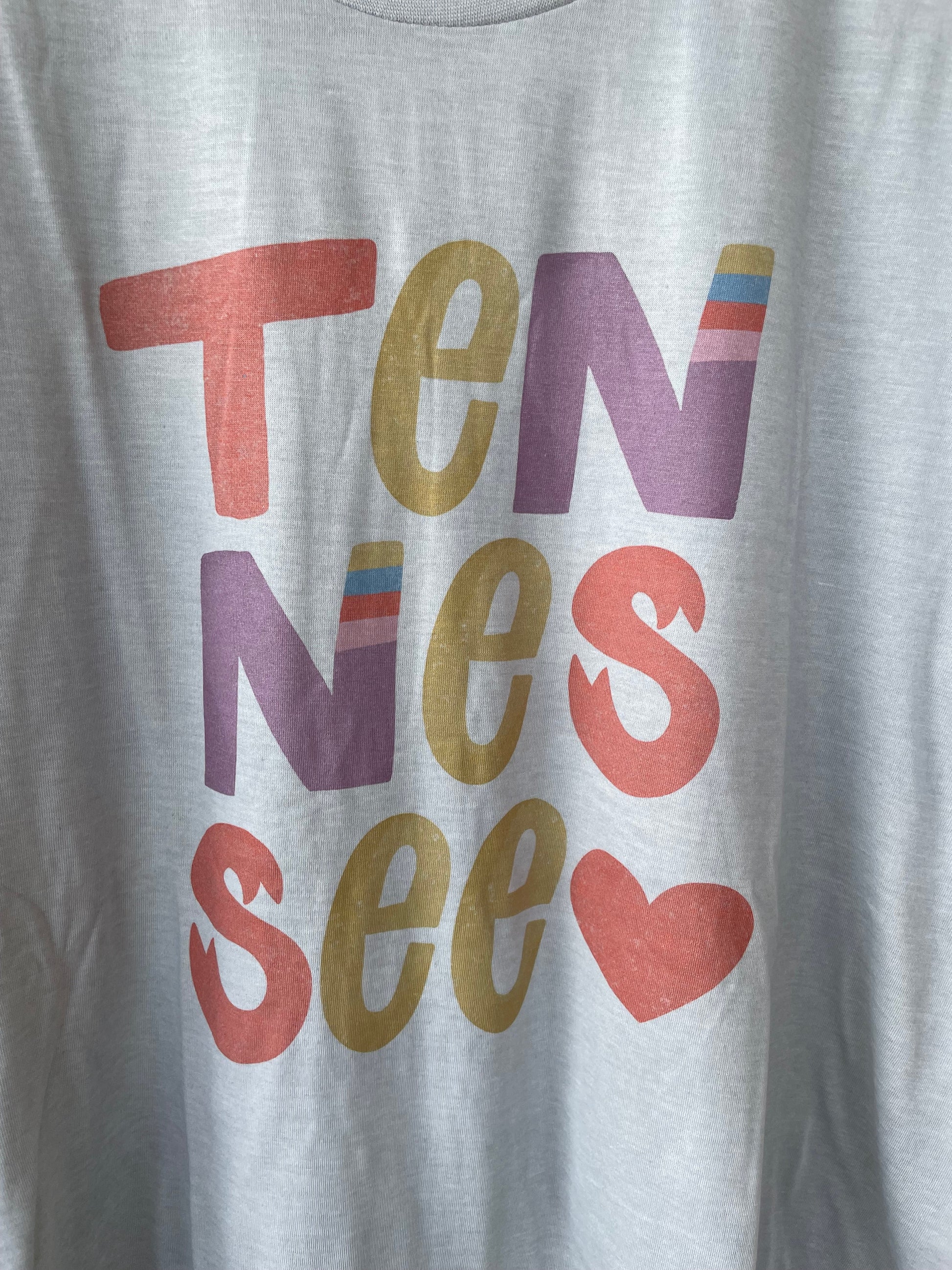 Tennessee Design Gray Tee-Apparel > Apparel & Accessories > Clothing > Shirts & Tops-Large-Quinn's Mercantile