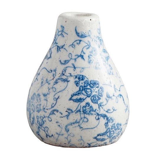 Vintage Look Tapered Blue Vase-For the Home > Home & Garden > Decor > Vases-4.75" Tapered-Quinn's Mercantile