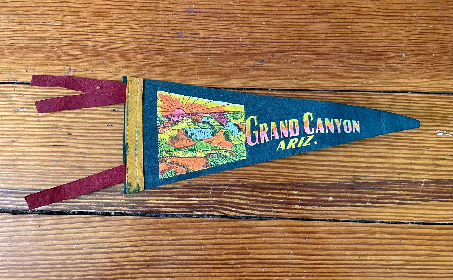 Vintage Mini Pennants-Vintage Finds > Home & Garden > Decor > Flag-Grand Canyon - Black-Quinn's Mercantile